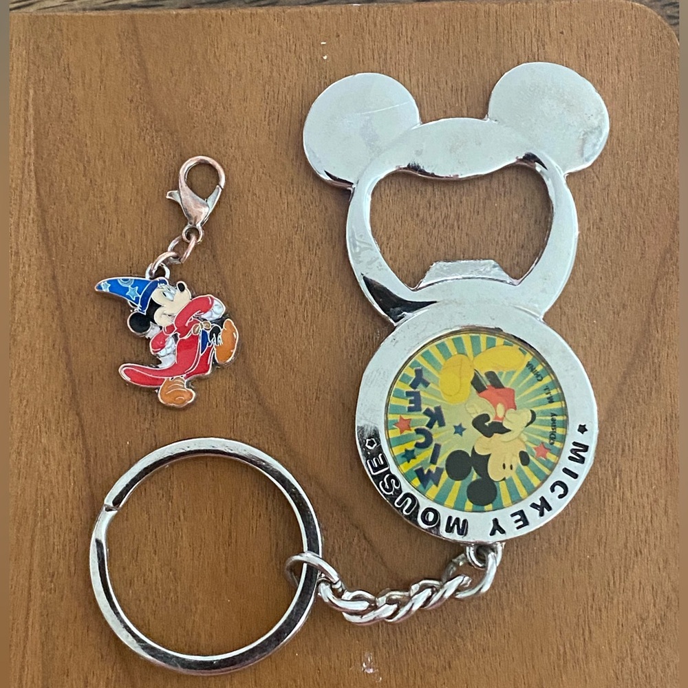 Disney Silver Mickey Mouse Bottle Opener Keychain